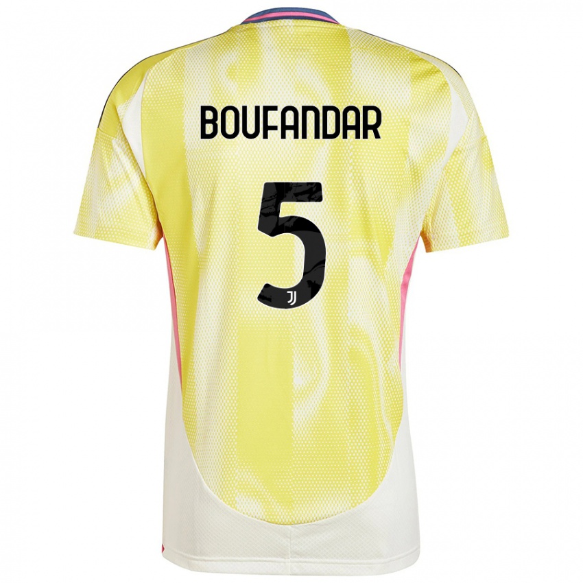 Niño Camiseta Adam Boufandar #5 Amarillo Solar 2ª Equipación 2024/25 La Camisa Argentina