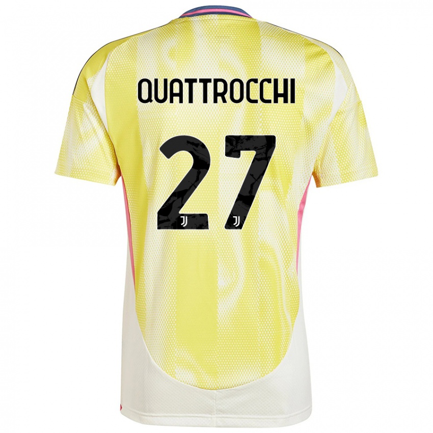 Niño Camiseta Juan Ignacio Quattrocchi #27 Amarillo Solar 2ª Equipación 2024/25 La Camisa Argentina