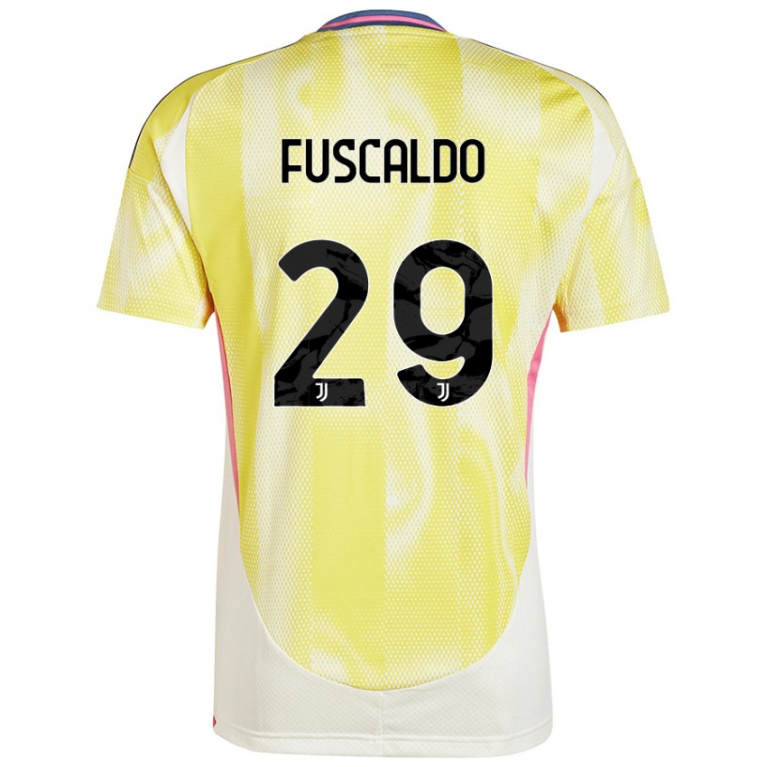 Niño Camiseta Matteo Fuscaldo #29 Amarillo Solar 2ª Equipación 2024/25 La Camisa Argentina