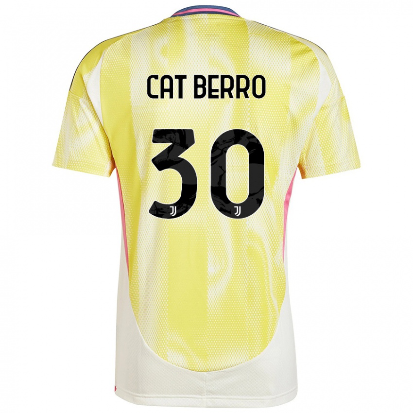 Niño Camiseta Simone Cat Berro #30 Amarillo Solar 2ª Equipación 2024/25 La Camisa Argentina