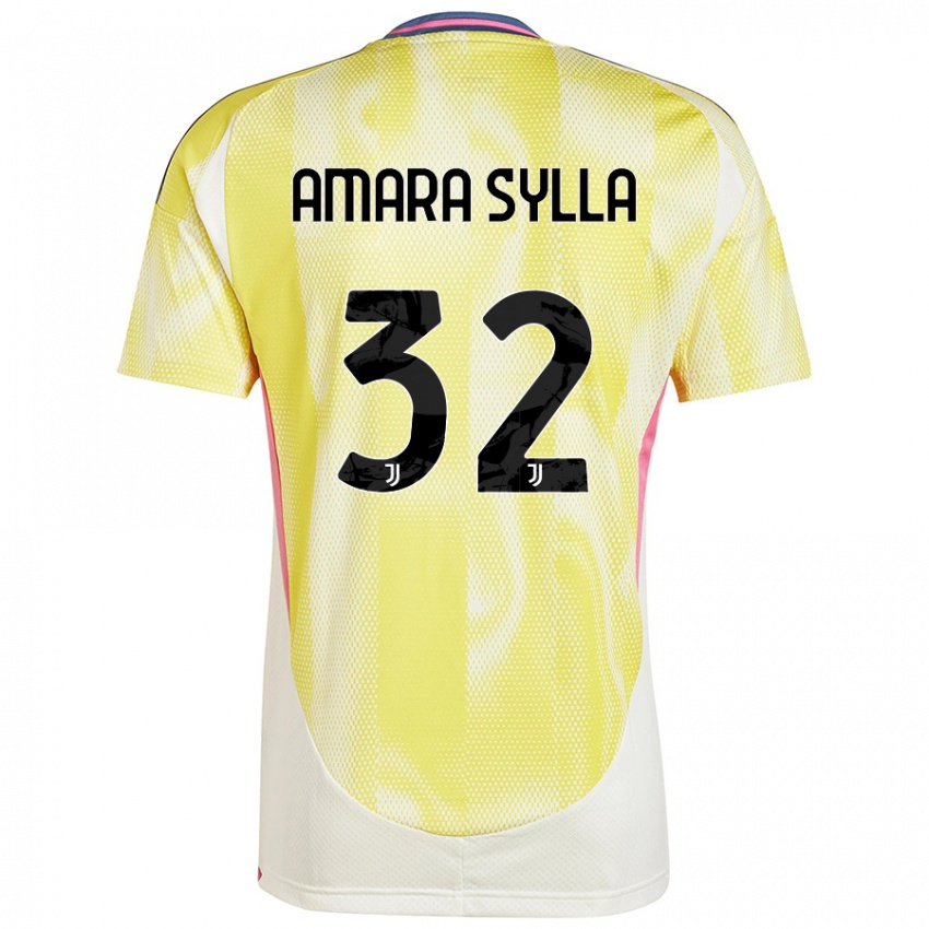 Niño Camiseta Idris Amara Sylla #32 Amarillo Solar 2ª Equipación 2024/25 La Camisa Argentina