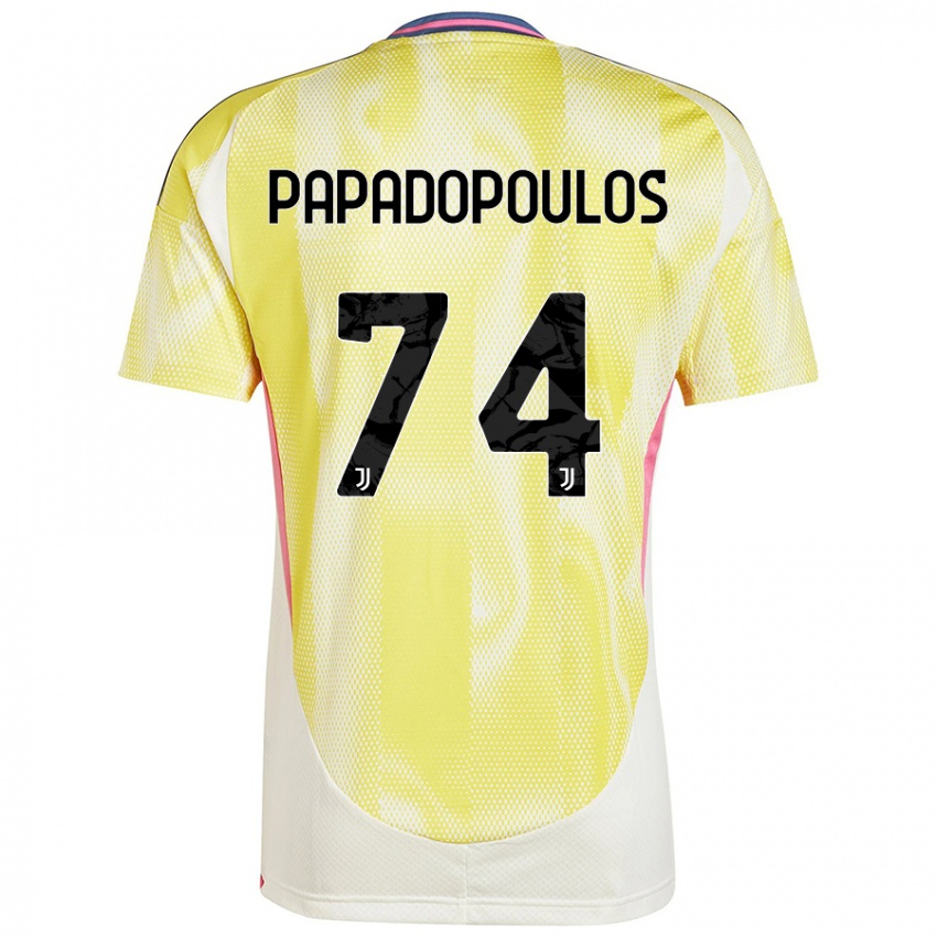 Niño Camiseta Christos Papadopoulos #74 Amarillo Solar 2ª Equipación 2024/25 La Camisa Argentina