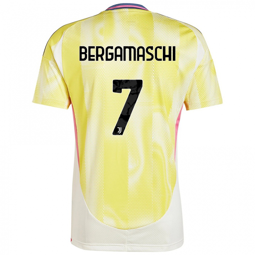 Niño Camiseta Valentina Bergamaschi #7 Amarillo Solar 2ª Equipación 2024/25 La Camisa Argentina