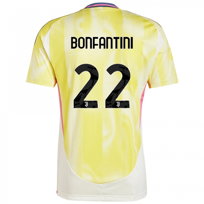 Niño Camiseta Agnese Bonfantini #22 Amarillo Solar 2ª Equipación 2024/25 La Camisa Argentina