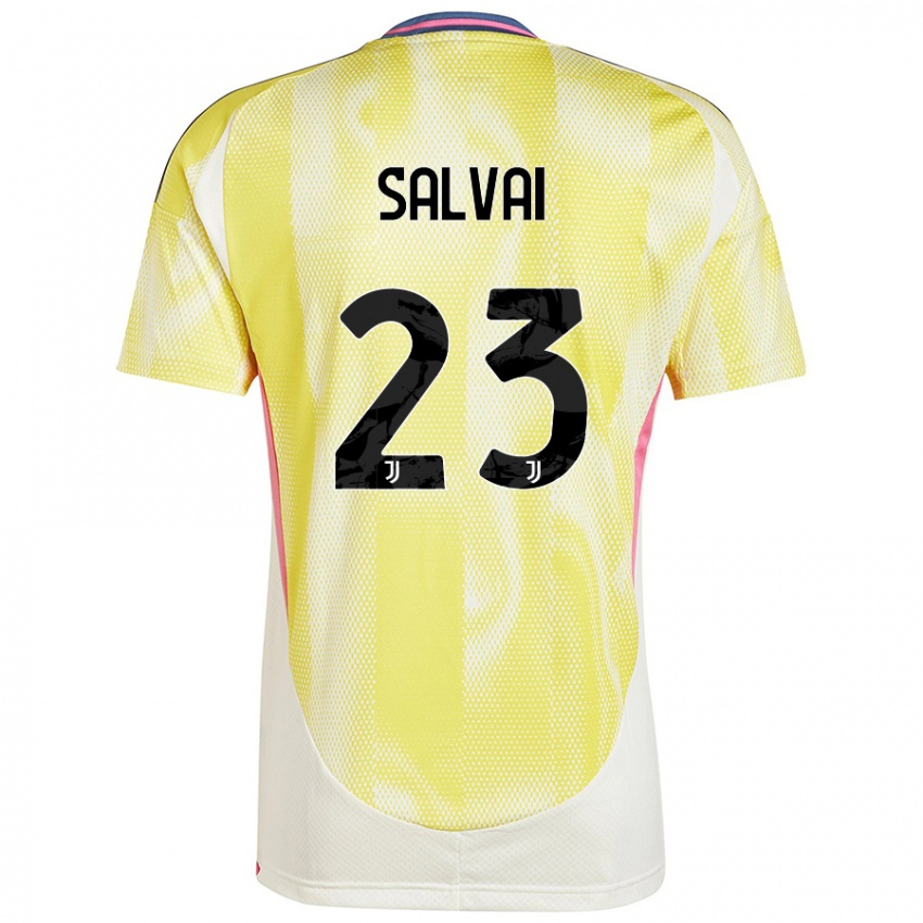 Niño Camiseta Cecilia Salvai #23 Amarillo Solar 2ª Equipación 2024/25 La Camisa Argentina