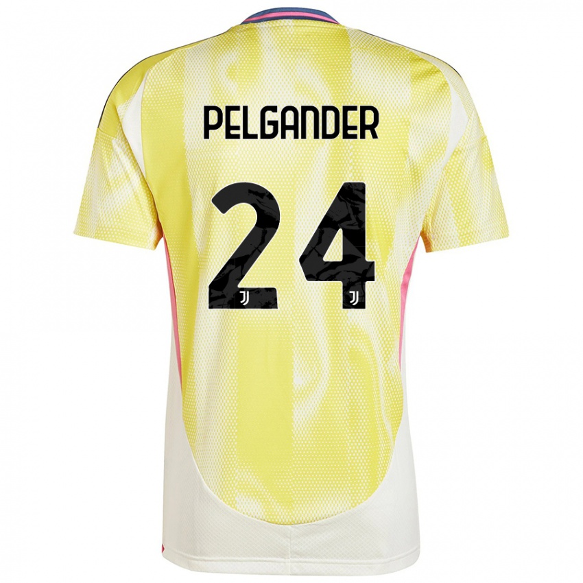 Niño Camiseta Elsa Pelgander #24 Amarillo Solar 2ª Equipación 2024/25 La Camisa Argentina