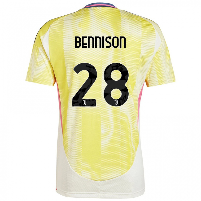 Niño Camiseta Hanna Bennison #28 Amarillo Solar 2ª Equipación 2024/25 La Camisa Argentina