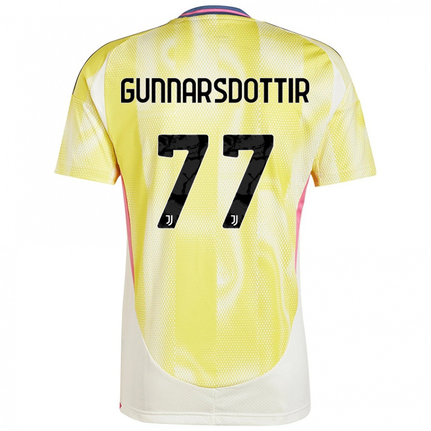 Niño Camiseta Sara Bjork Gunnarsdottir #77 Amarillo Solar 2ª Equipación 2024/25 La Camisa Argentina