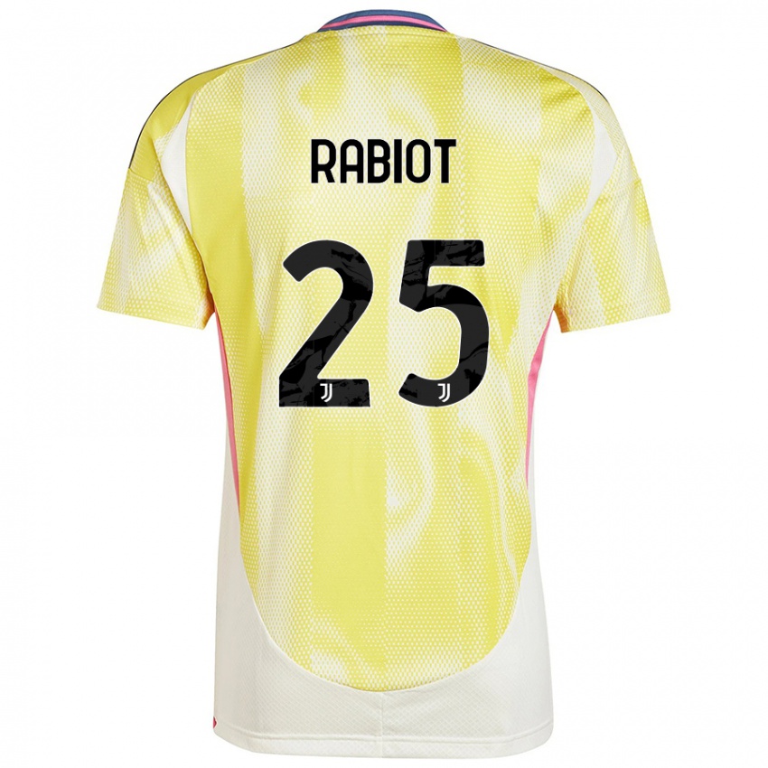 Niño Camiseta Adrien Rabiot #25 Amarillo Solar 2ª Equipación 2024/25 La Camisa Argentina