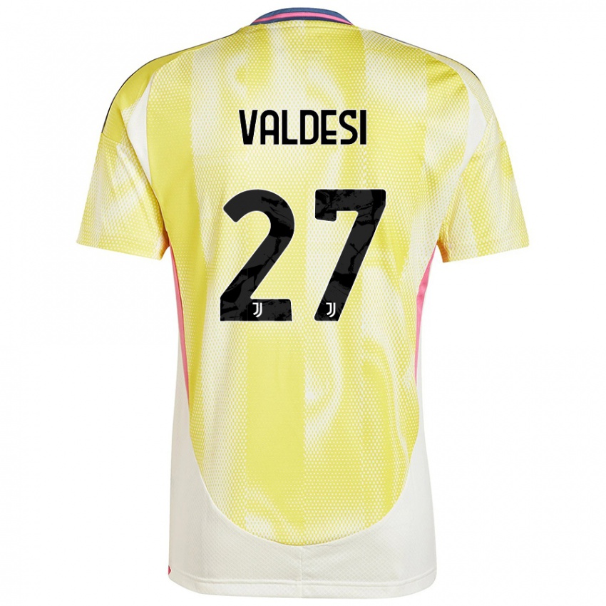 Niño Camiseta Andrea Valdesi #27 Amarillo Solar 2ª Equipación 2024/25 La Camisa Argentina