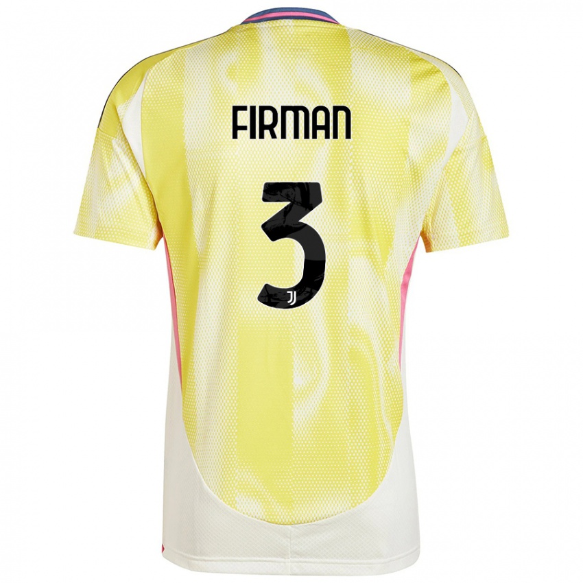 Niño Camiseta Andriy Firman #3 Amarillo Solar 2ª Equipación 2024/25 La Camisa Argentina