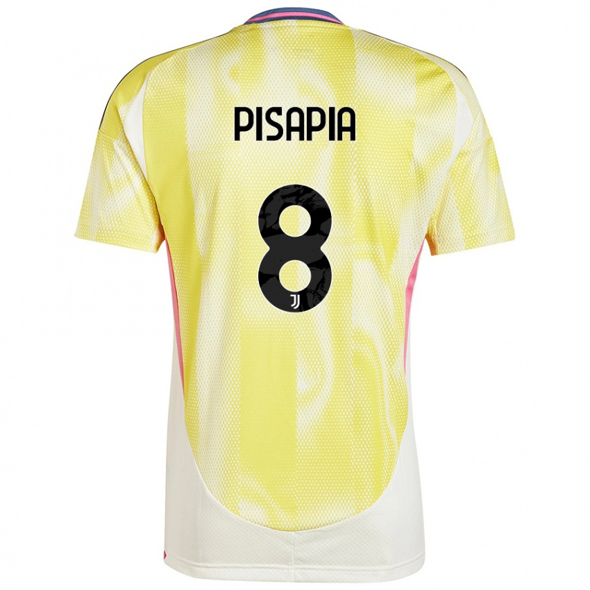 Niño Camiseta Luciano Pisapia #8 Amarillo Solar 2ª Equipación 2024/25 La Camisa Argentina