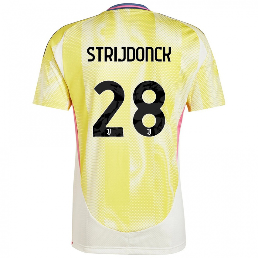 Niño Camiseta Bayron Strijdonck #28 Amarillo Solar 2ª Equipación 2024/25 La Camisa Argentina