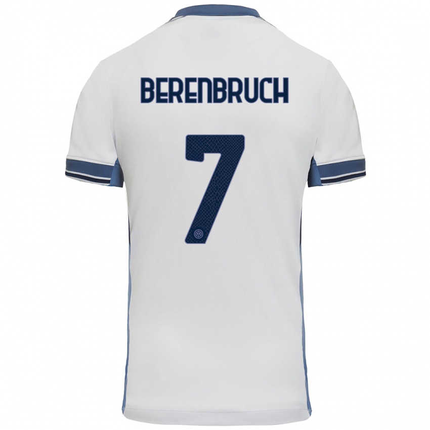 Niño Camiseta Thomas Berenbruch #7 Blanco Gris 2ª Equipación 2024/25 La Camisa Argentina