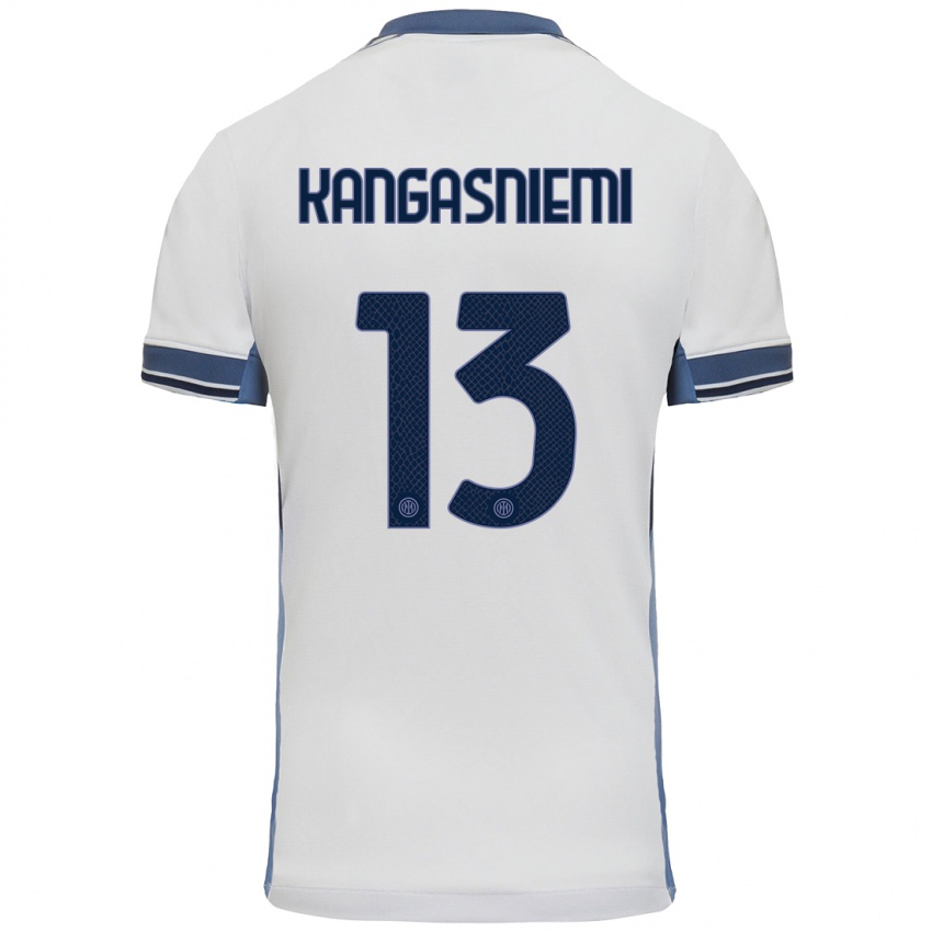 Niño Camiseta Ilari Kangasniemi #13 Blanco Gris 2ª Equipación 2024/25 La Camisa Argentina