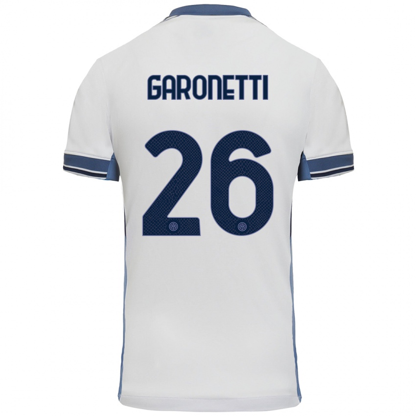 Niño Camiseta Gabriele Garonetti #26 Blanco Gris 2ª Equipación 2024/25 La Camisa Argentina