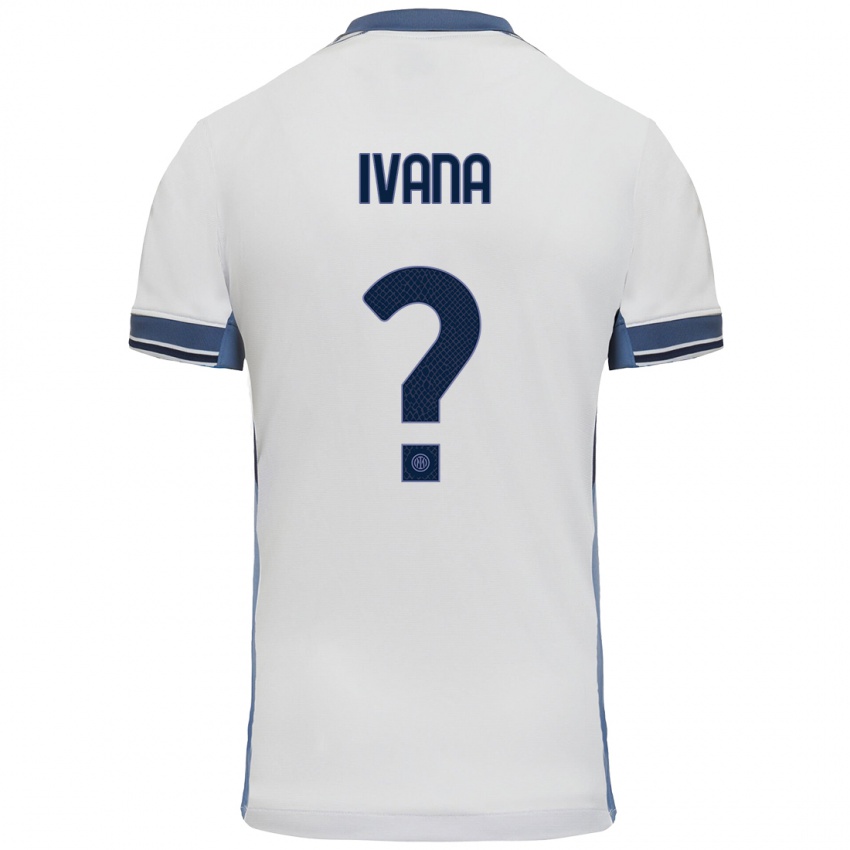 Niño Camiseta Ivana Andrés #0 Blanco Gris 2ª Equipación 2024/25 La Camisa Argentina