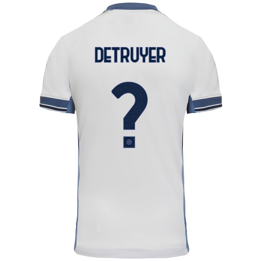 Niño Camiseta Marie Detruyer #0 Blanco Gris 2ª Equipación 2024/25 La Camisa Argentina