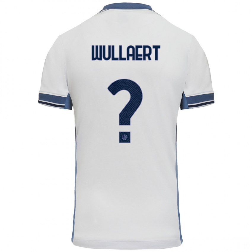 Niño Camiseta Tessa Wullaert #0 Blanco Gris 2ª Equipación 2024/25 La Camisa Argentina