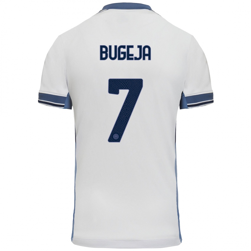 Niño Camiseta Haley Bugeja #7 Blanco Gris 2ª Equipación 2024/25 La Camisa Argentina