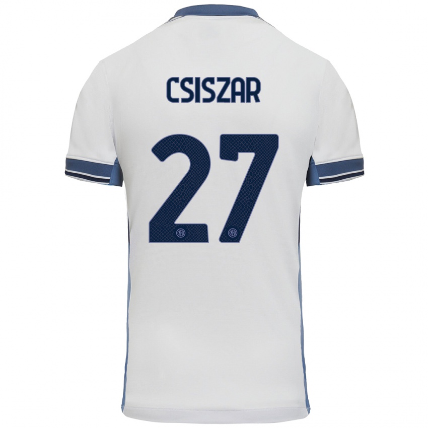 Niño Camiseta Henrietta Csiszar #27 Blanco Gris 2ª Equipación 2024/25 La Camisa Argentina