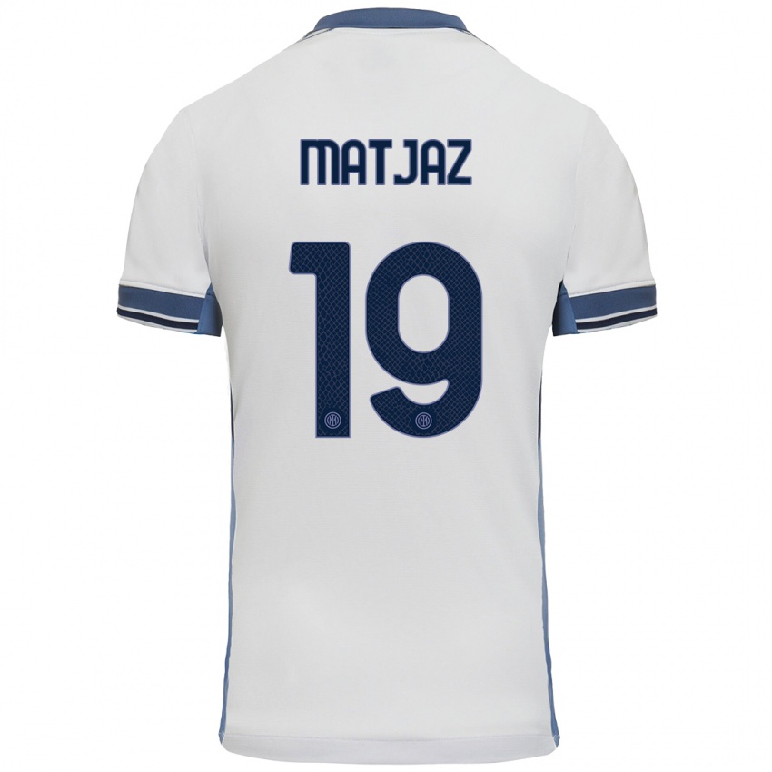 Niño Camiseta Samo Matjaz #19 Blanco Gris 2ª Equipación 2024/25 La Camisa Argentina