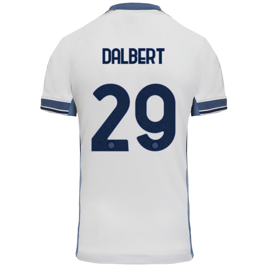 Niño Camiseta Dalbert #29 Blanco Gris 2ª Equipación 2024/25 La Camisa Argentina