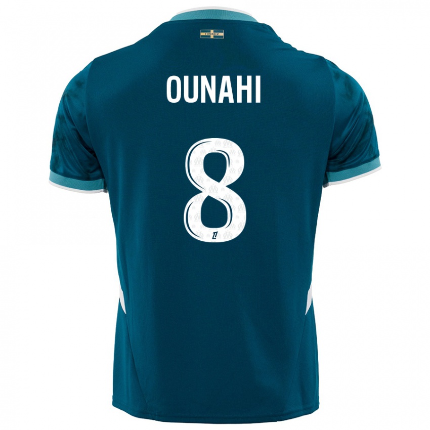 Niño Camiseta Azzedine Ounahi #8 Azul Turquesa 2ª Equipación 2024/25 La Camisa Argentina