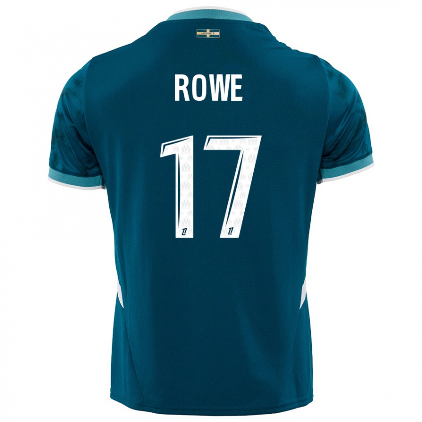 Niño Camiseta Jonathan Rowe #17 Azul Turquesa 2ª Equipación 2024/25 La Camisa Argentina