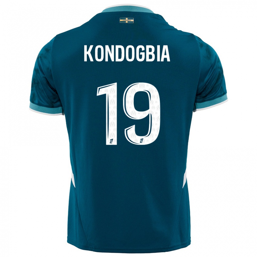 Niño Camiseta Geoffrey Kondogbia #19 Azul Turquesa 2ª Equipación 2024/25 La Camisa Argentina