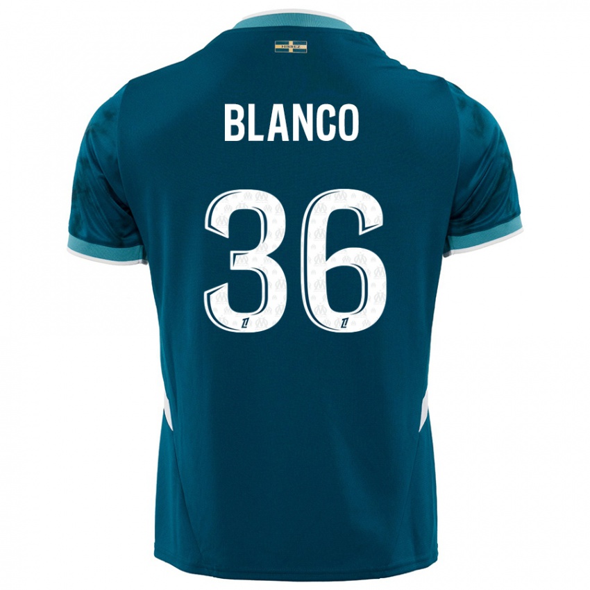 Niño Camiseta Ruben Blanco #36 Azul Turquesa 2ª Equipación 2024/25 La Camisa Argentina