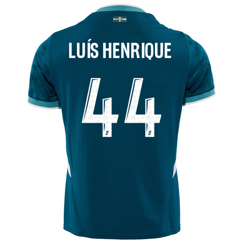 Niño Camiseta Luis Henrique #44 Azul Turquesa 2ª Equipación 2024/25 La Camisa Argentina