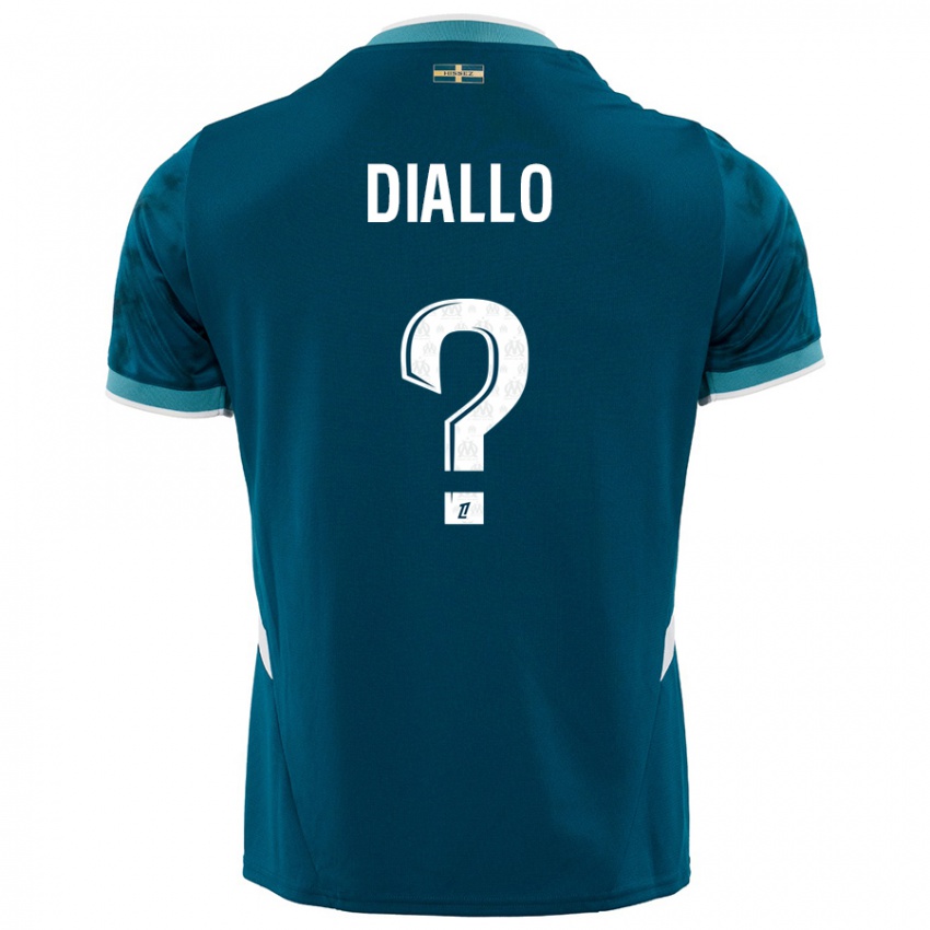 Niño Camiseta Mouhamed Diallo #0 Azul Turquesa 2ª Equipación 2024/25 La Camisa Argentina