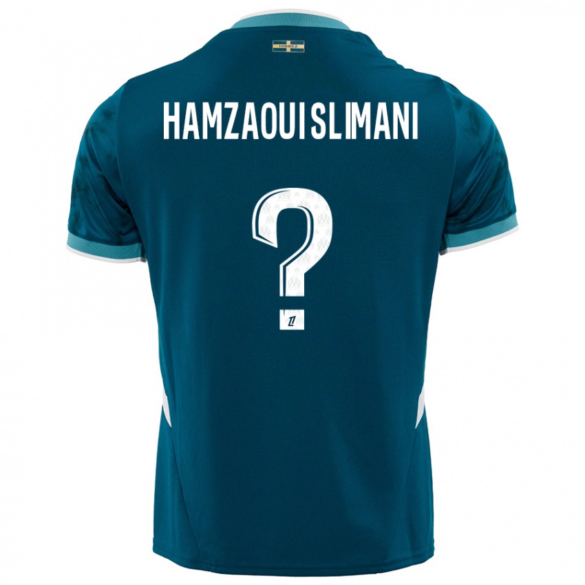 Niño Camiseta Hilan Hamzaoui Slimani #0 Azul Turquesa 2ª Equipación 2024/25 La Camisa Argentina