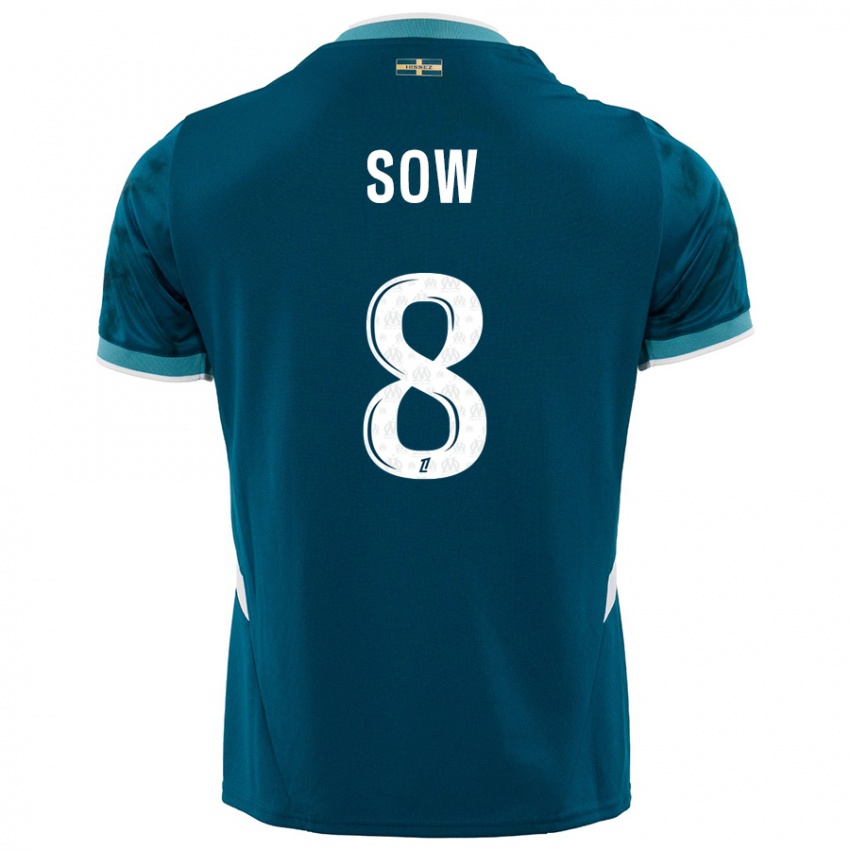 Niño Camiseta Mbayang Sow #8 Azul Turquesa 2ª Equipación 2024/25 La Camisa Argentina