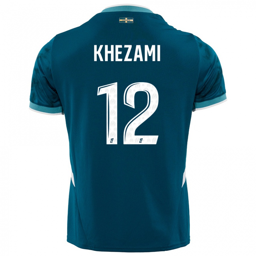 Niño Camiseta Roselène Khezami #12 Azul Turquesa 2ª Equipación 2024/25 La Camisa Argentina