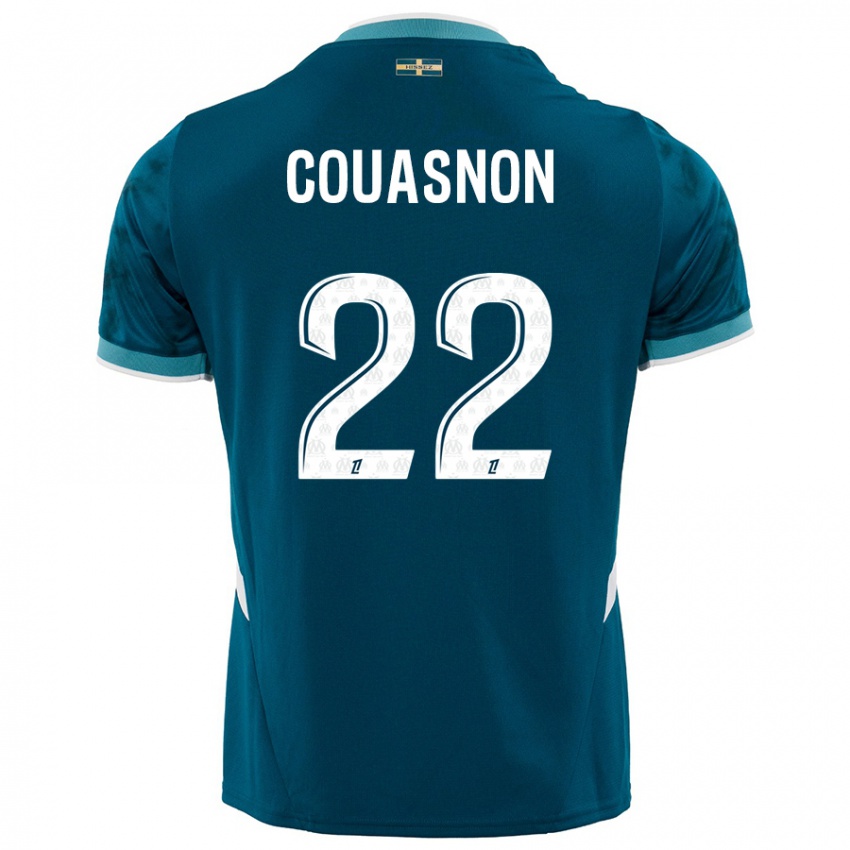 Niño Camiseta Roxane Couasnon #22 Azul Turquesa 2ª Equipación 2024/25 La Camisa Argentina