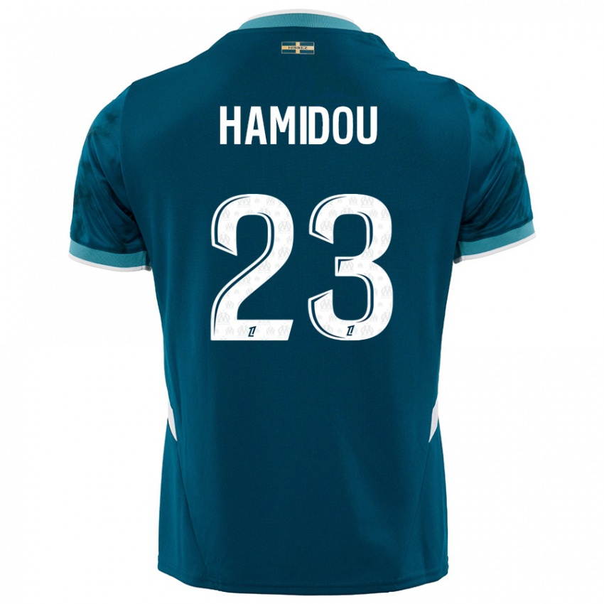 Niño Camiseta Jamila Hamidou #23 Azul Turquesa 2ª Equipación 2024/25 La Camisa Argentina