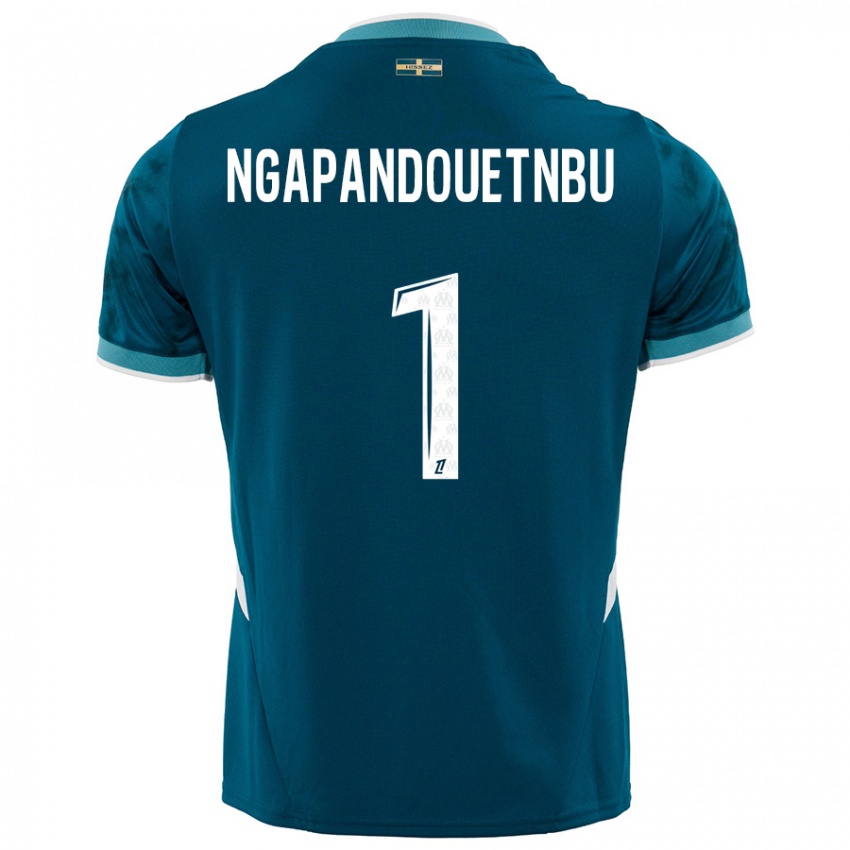 Niño Camiseta Simon Ngapandouetnbu #1 Azul Turquesa 2ª Equipación 2024/25 La Camisa Argentina