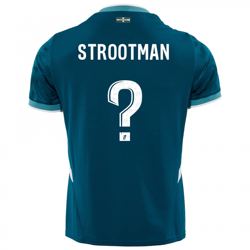 Niño Camiseta Kevin Strootman #0 Azul Turquesa 2ª Equipación 2024/25 La Camisa Argentina