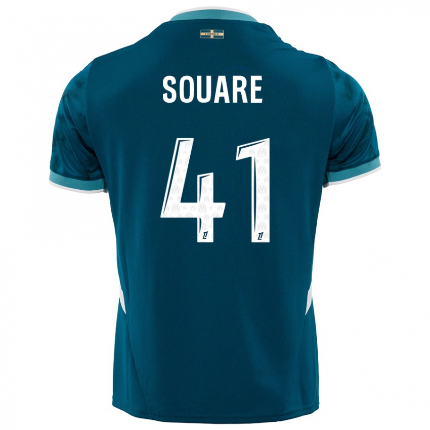 Niño Camiseta Cheick Souare #41 Azul Turquesa 2ª Equipación 2024/25 La Camisa Argentina