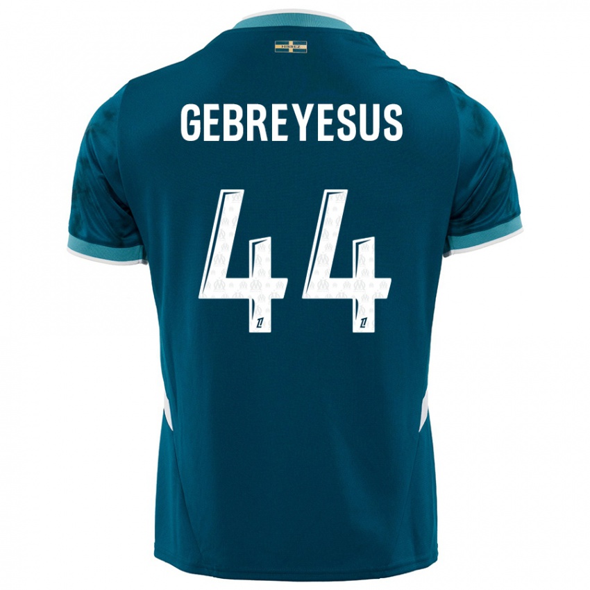 Niño Camiseta Esey Gebreyesus #44 Azul Turquesa 2ª Equipación 2024/25 La Camisa Argentina