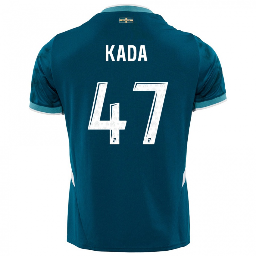 Niño Camiseta Joakim Kada #47 Azul Turquesa 2ª Equipación 2024/25 La Camisa Argentina