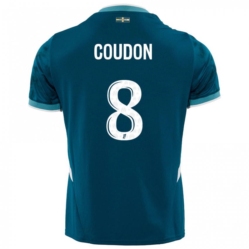 Niño Camiseta Marine Coudon #8 Azul Turquesa 2ª Equipación 2024/25 La Camisa Argentina