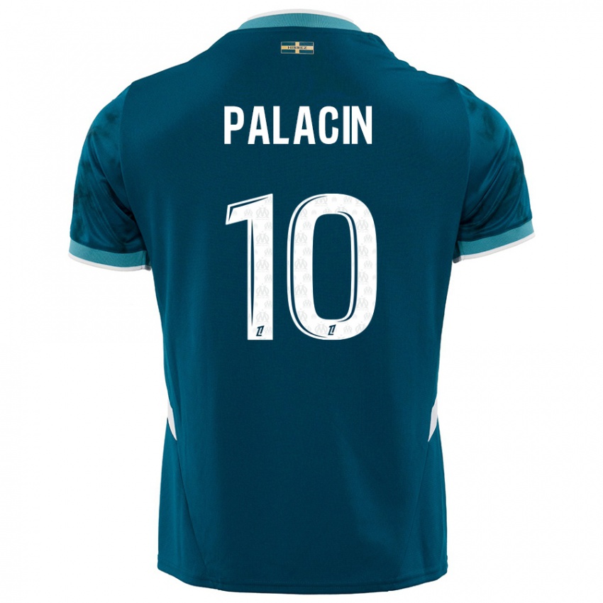 Niño Camiseta Sara Palacin #10 Azul Turquesa 2ª Equipación 2024/25 La Camisa Argentina