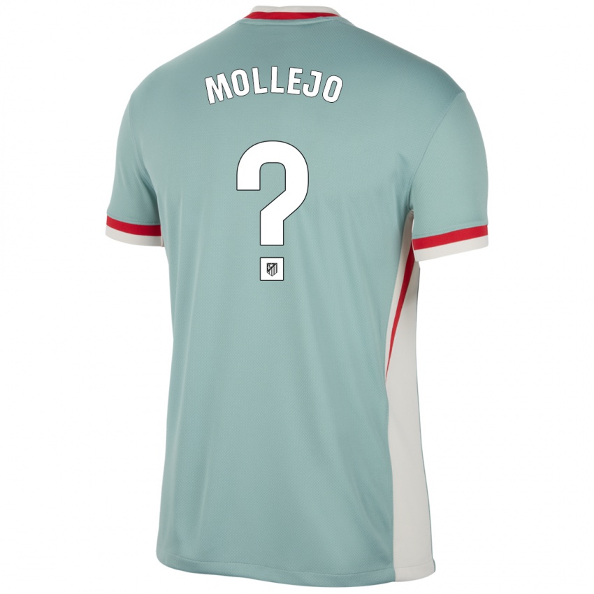 Niño Camiseta Victor Mollejo #0 Beige Claro Azul 2ª Equipación 2024/25 La Camisa Argentina