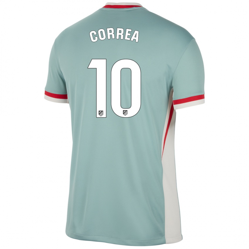 Niño Camiseta Angel Correa #10 Beige Claro Azul 2ª Equipación 2024/25 La Camisa Argentina