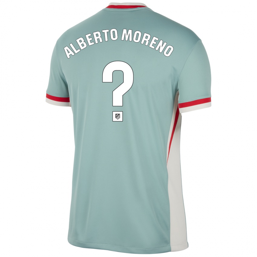 Niño Camiseta Alberto Moreno #0 Beige Claro Azul 2ª Equipación 2024/25 La Camisa Argentina