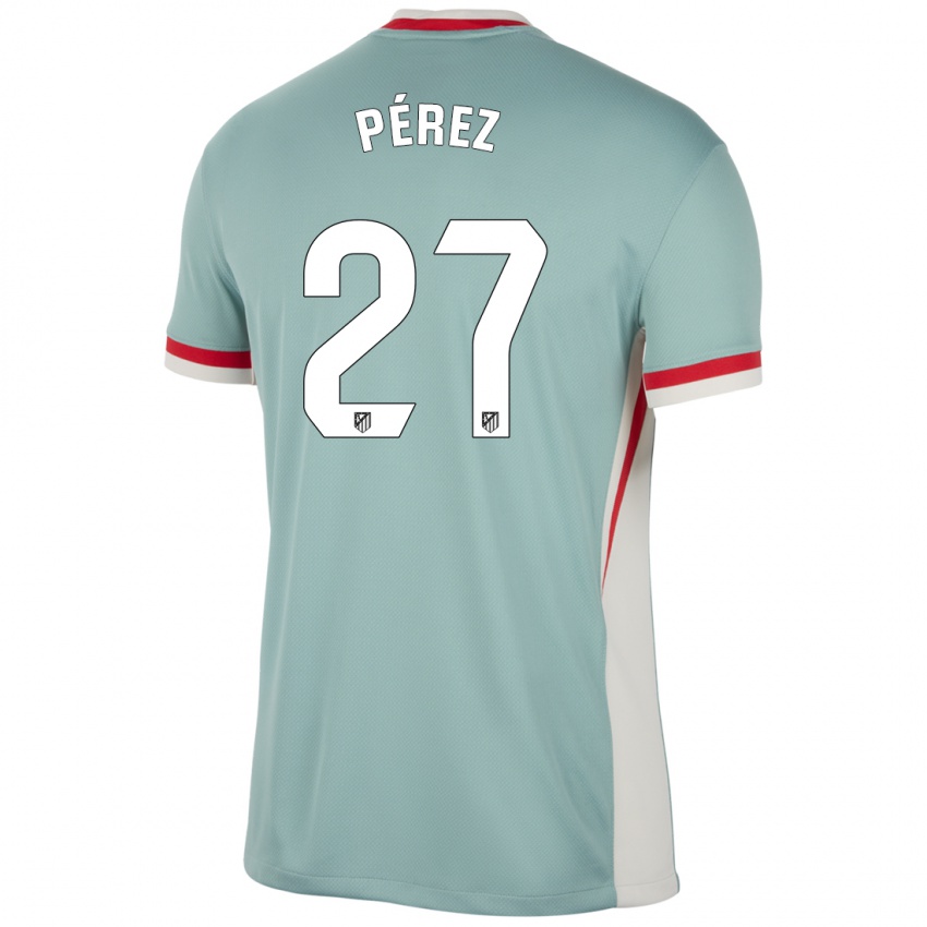 Niño Camiseta Noé Pérez #27 Beige Claro Azul 2ª Equipación 2024/25 La Camisa Argentina