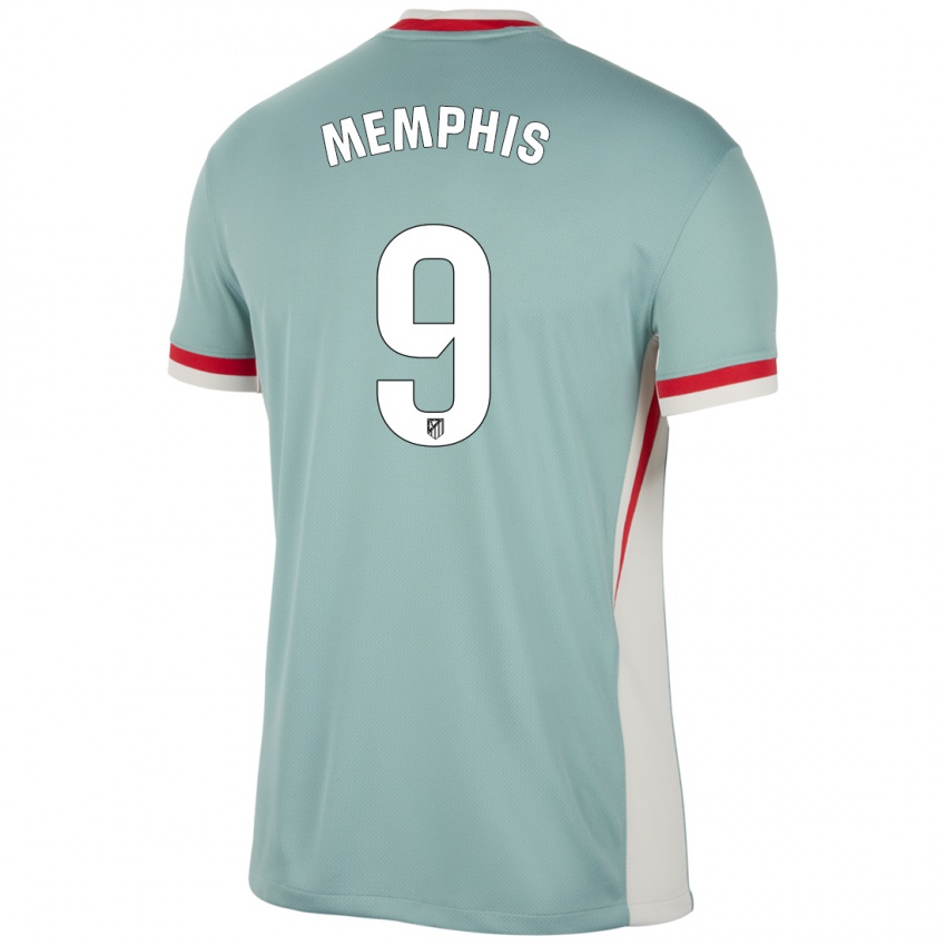 Niño Camiseta Memphis Depay #9 Beige Claro Azul 2ª Equipación 2024/25 La Camisa Argentina